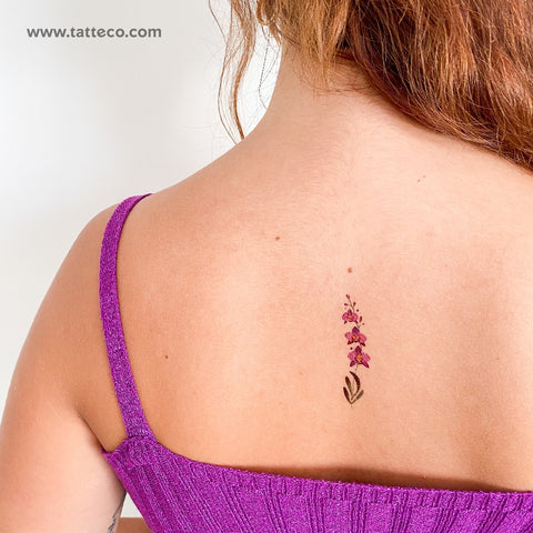Orchid Temporary Tattoo - Set of 3