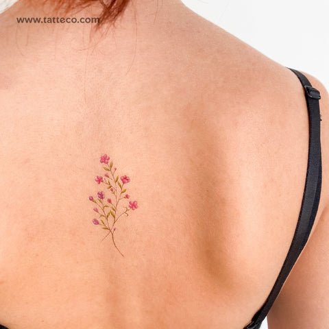 Illustrative Gypsophila Temporary Tattoo - Set of 3
