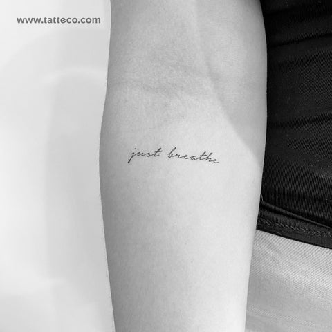 Just Breathe Temporary Tattoo - Set of 3