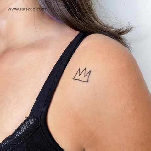 Basquiat Crown Temporary Tattoo - Set of 3