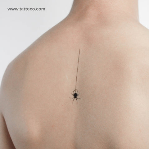 Hanging Spider Temporary Tattoo - Set of 3