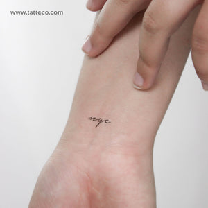 Handwritten NYC Temporary Tattoo - Set of 3