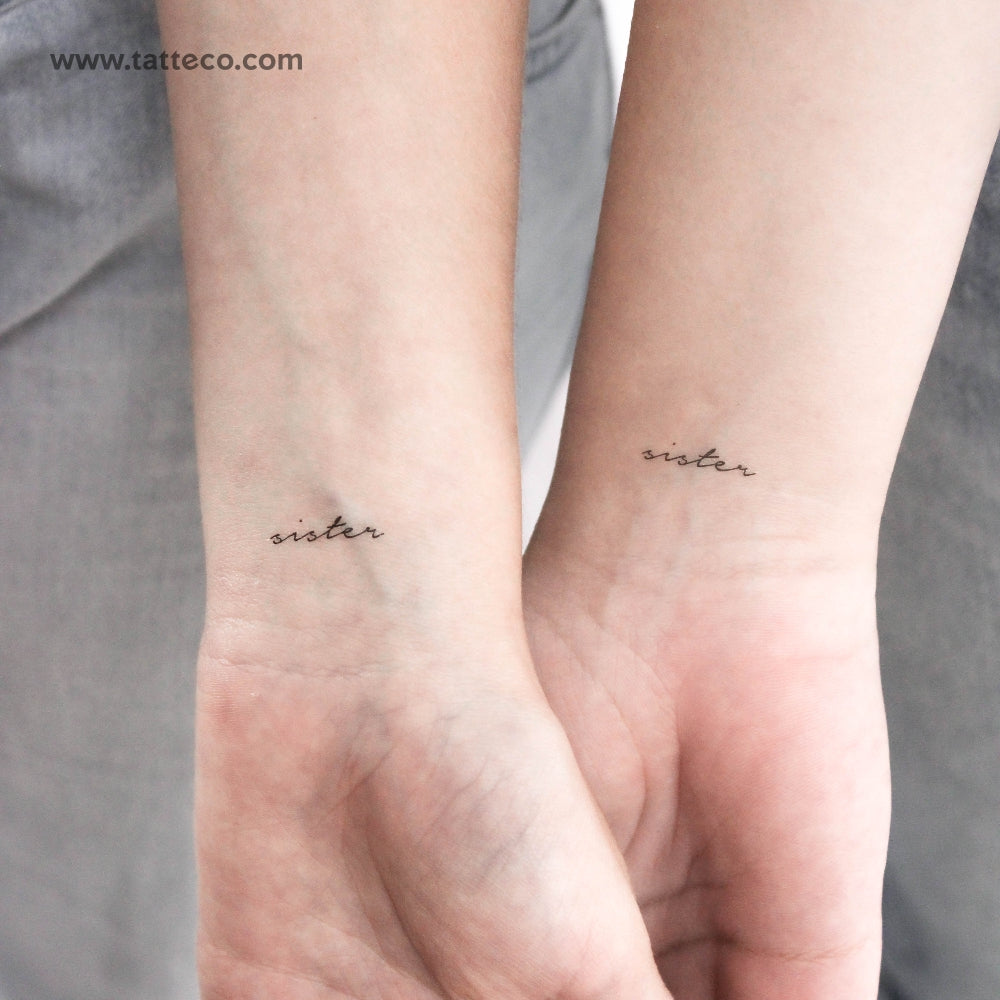 Sister Temporary Tattoo - Set of 3