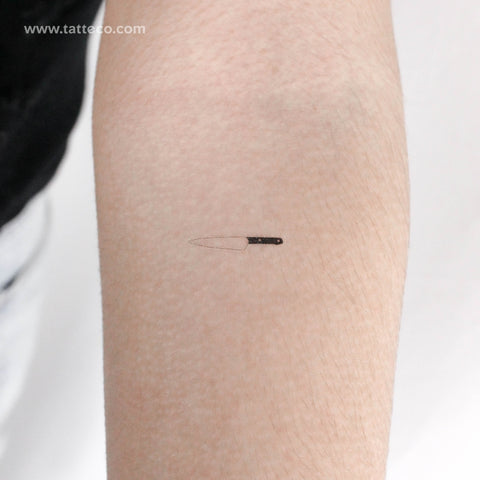 Knife Temporary Tattoo - Set of 3