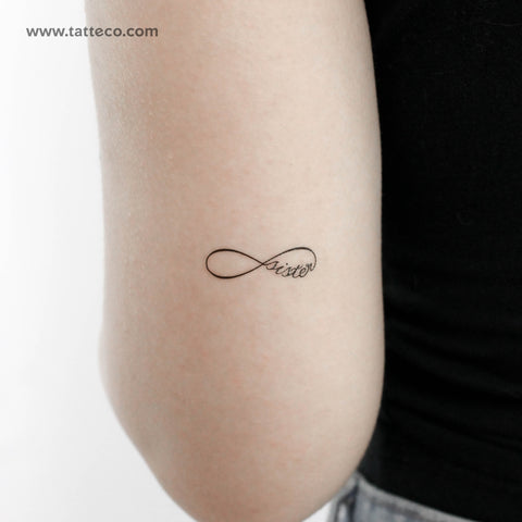 Infinity Sister Temporary Tattoo - Set of 3