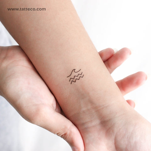 Minimalist Sea Temporary Tattoo - Set of 3