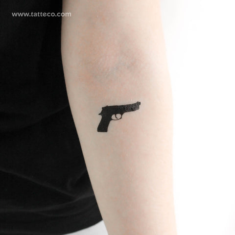Gun Temporary Tattoo - Set of 3