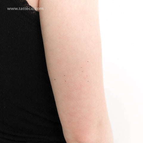 Minimalist Leo Constellation Temporary Tattoo - Set of 3
