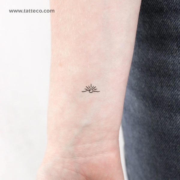 Tiny Wave Sunset Temporary Tattoo - Set of 3