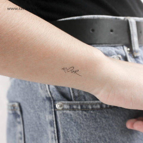 Small Amor Temporary Tattoo - Set of 3