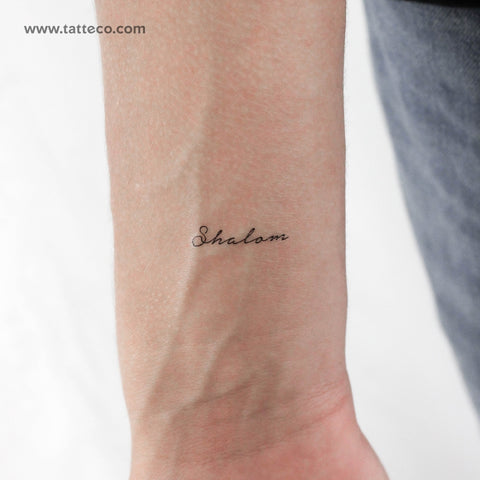 Handwritten Shalom Temporary Tattoo - Set of 3