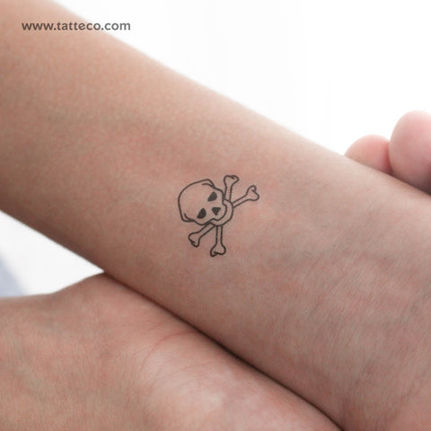 Danger Skull Temporary Tattoo - Set of 3