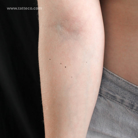 Minimalist Cancer Constellation Temporary Tattoo - Set of 3