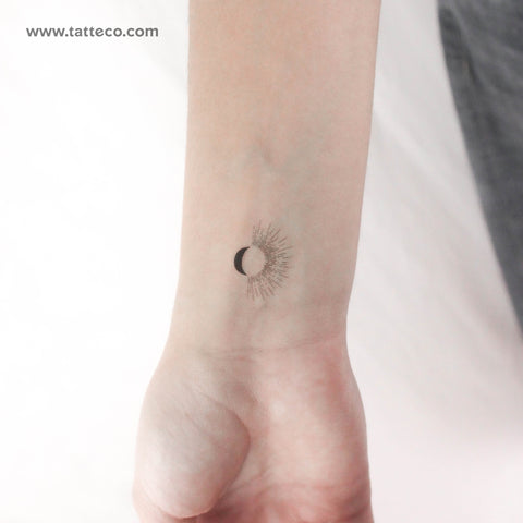 Sun And Moon Temporary Tattoo - Set of 3