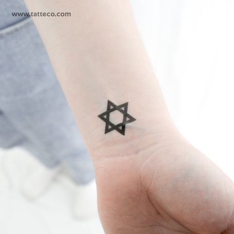 Star Of David Temporary Tattoo - Set of 3