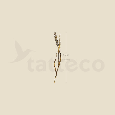 Small Wheat By Ann Lilya Temporary Tattoo - Set of 3