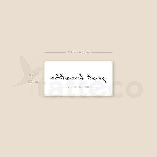 Just Breathe Temporary Tattoo - Set of 3