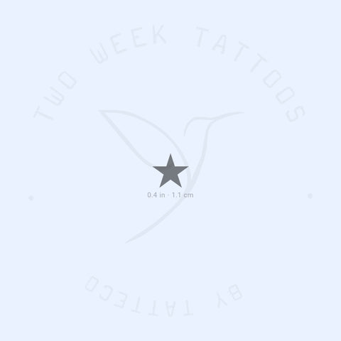 Black Star Semi-Permanent Tattoo - Set of 2