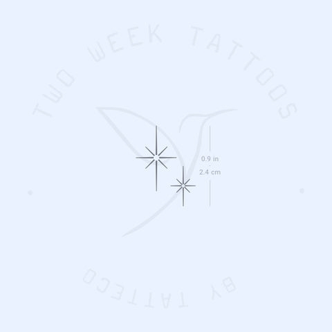 Shining North Stars Semi-Permanent Tattoo - Set of 2