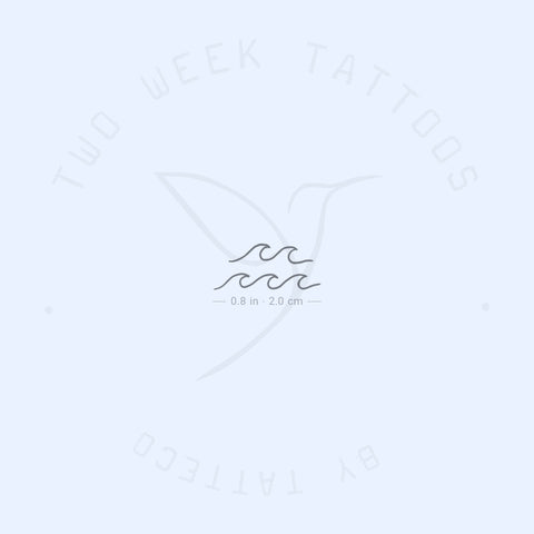 Sea Waves Semi-Permanent Tattoo - Set of 2