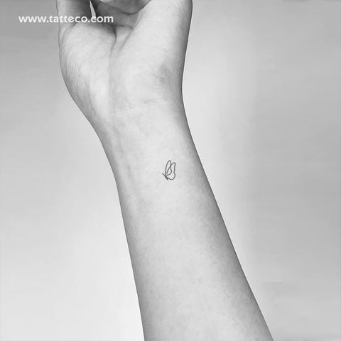 One Line Butterfly Temporary Tattoo - Set of 3