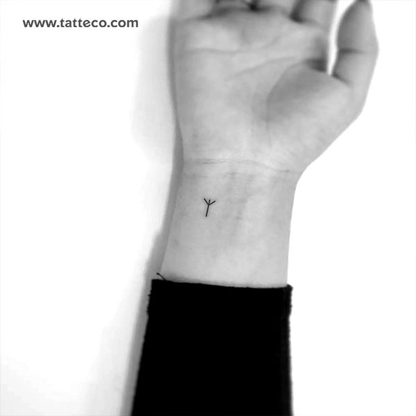 Algiz Rune Temporary Tattoo - Set of 3