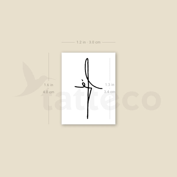 Small Fé Cross Temporary Tattoo - Set of 3