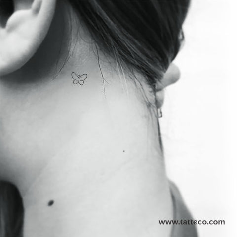Minimal Butterfly Temporary Tattoo - Set of 3