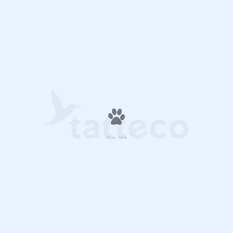 Small Paw Print Semi-Permanent Tattoo - Set of 2