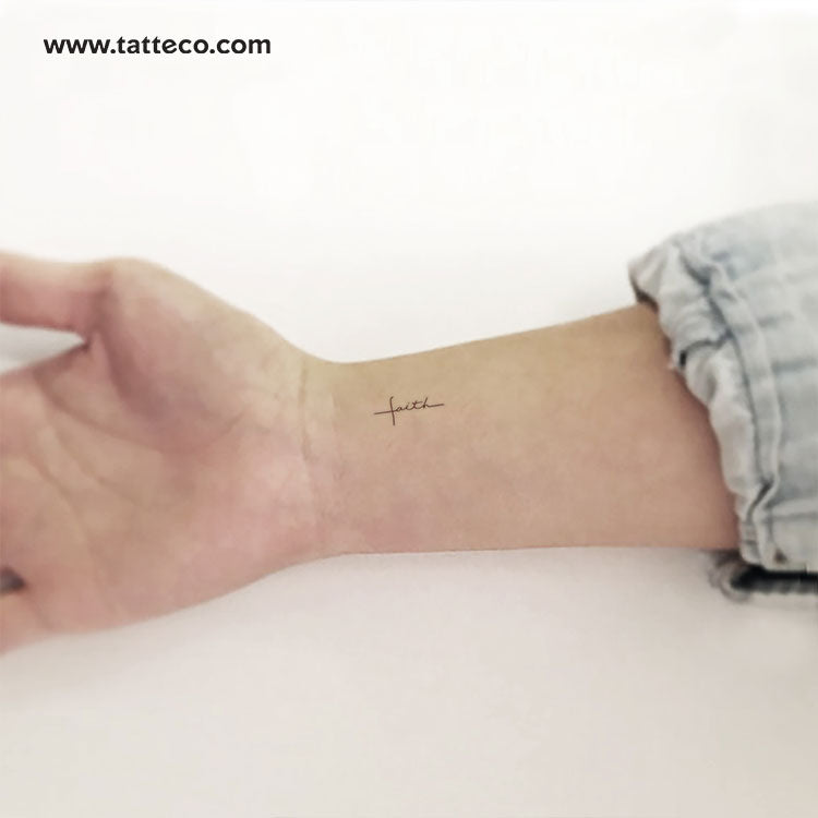 Tiny Faith Cross Temporary Tattoo - Set of 3