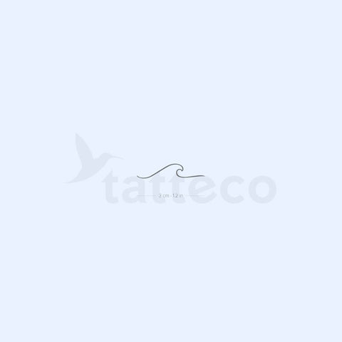 Minimalist Wave Semi-Permanent Tattoo - Set of 2
