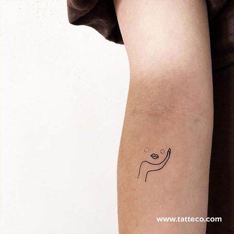 Woman Resting Temporary Tattoo by Tukoi - Set of 3