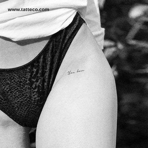 Yes, Boss Temporary Tattoo for Weddings - Set of 100